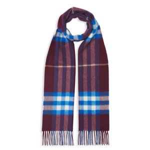 NWT - Burberry Giant Check Cashmere Scarf